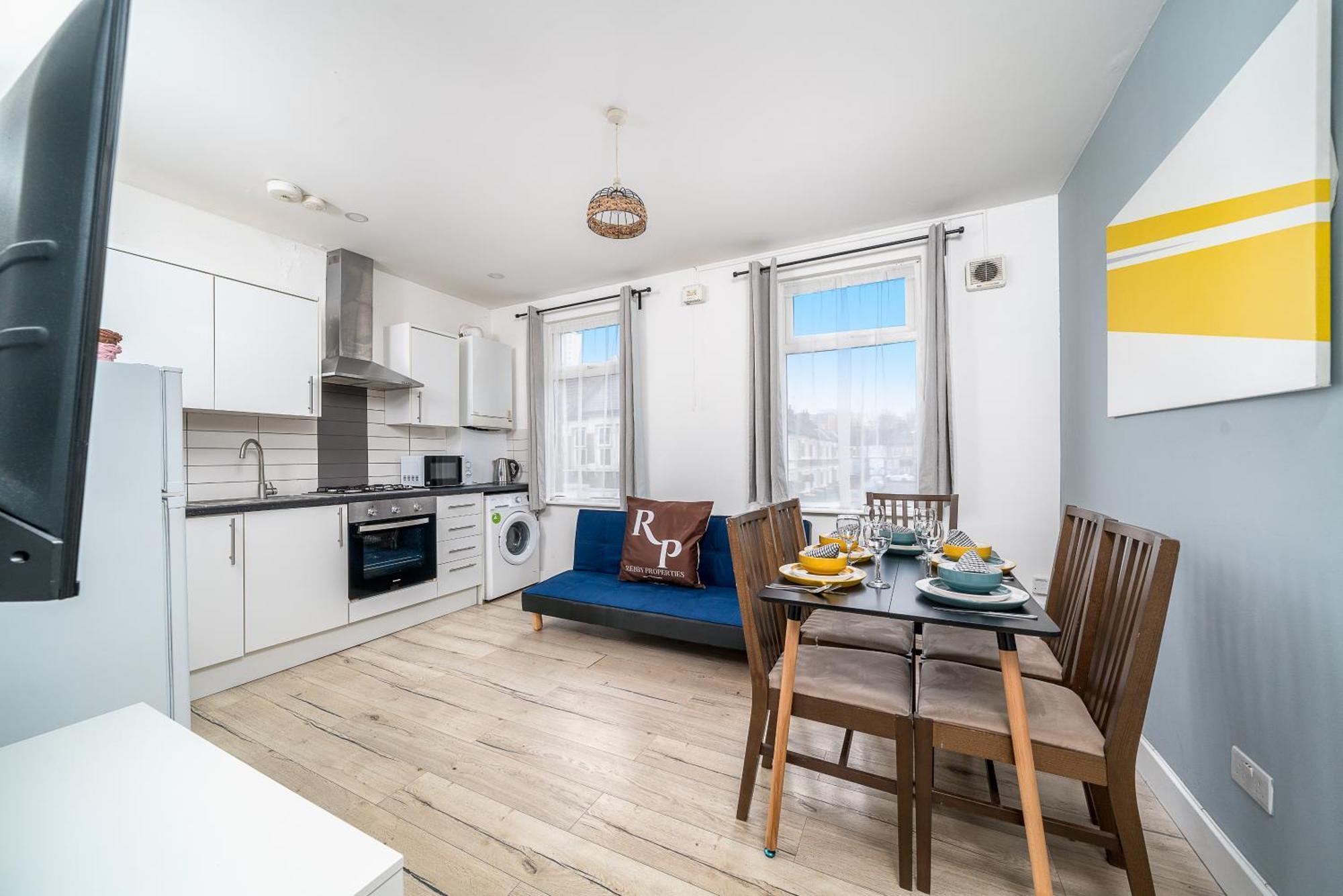 Modern 2 Bed East London Home By Rebby Properties Sleeps 5 Near Canning Town Station المظهر الخارجي الصورة